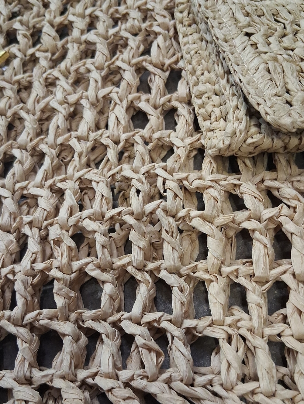 NWOT Womens Saint Laurent Beige Crochet Tote with Detachable Pouch - Picture 5 of 7
